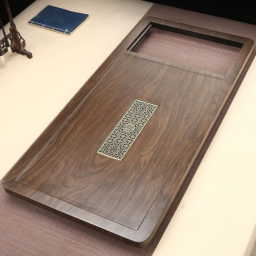 茶盘家用客厅一体不带电磁炉20*37单框架托盘简约排水功夫泡茶台