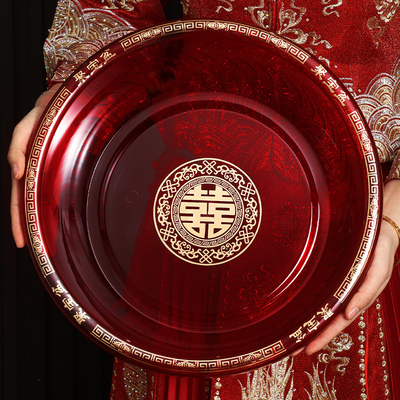 结婚红盆塑料女方陪嫁嫁妆
