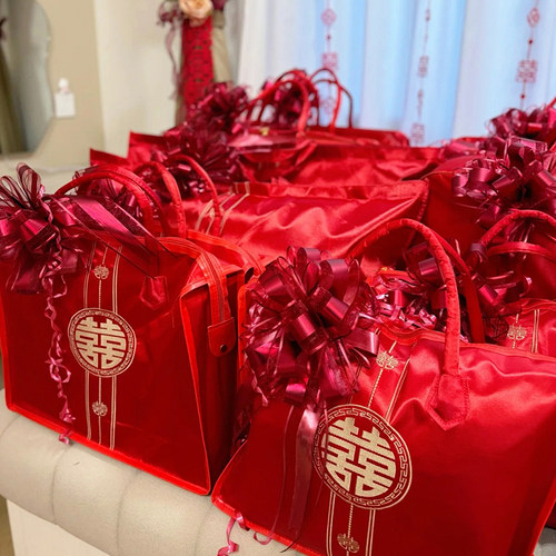 结婚被子嫁妆陪嫁拉花装饰