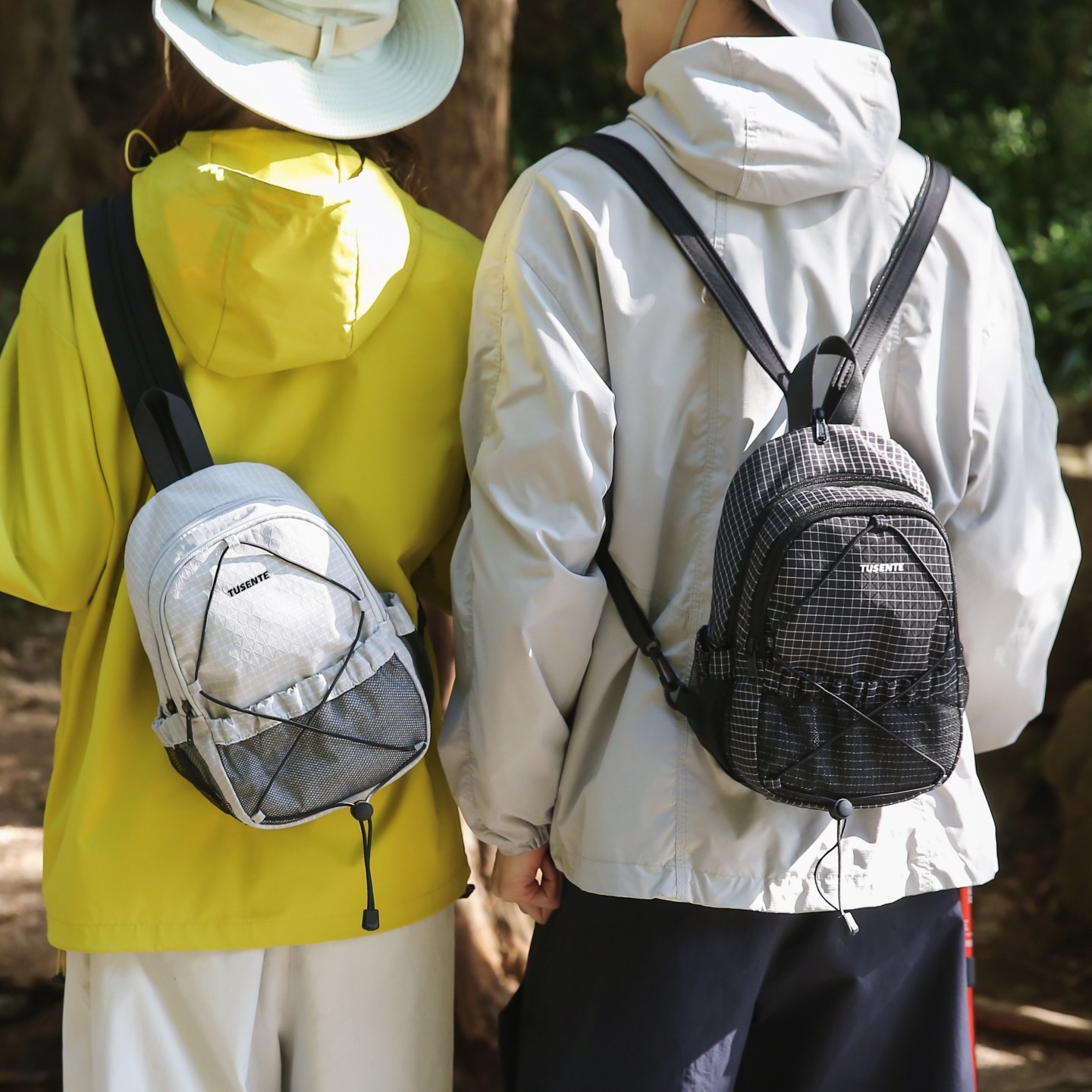 多功能两用胸包户外登山包运动背包男格子轻便小型双肩包女斜挎包