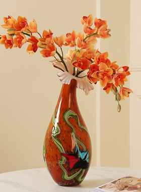 轻奢琉璃花瓶摆件艺术大师现代