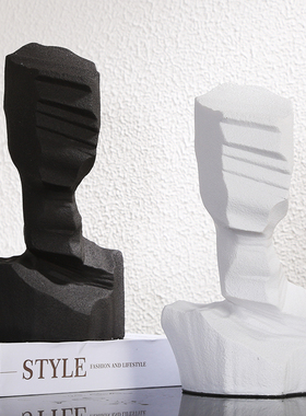树脂抽象创意玄关样板间人物雕塑