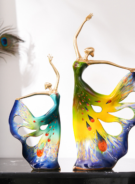 全铜雀舞者摆件客厅摆件现代