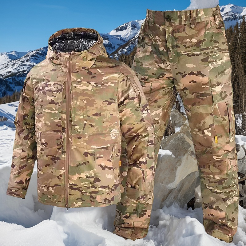 热反射战术棉服外套棉裤套装军大衣加绒加厚俄罗斯防寒服保暖冬