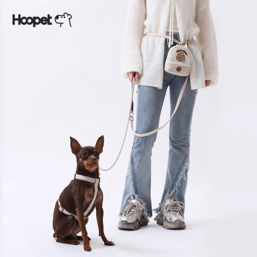 HOOPET狗狗胸背p绳宠物牵引绳中小型犬背心式猫小狗遛狗幼犬p链子