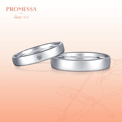 周生生promessa缘创系列白金戒指