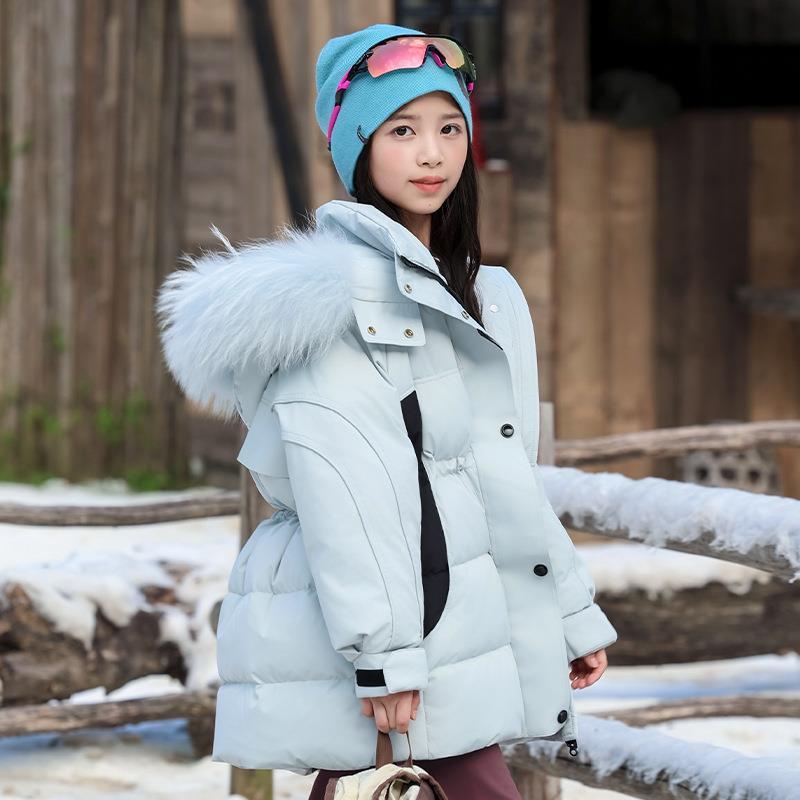 Next MaxM儿童羽绒服2025冬季新款女童中长款中大童加厚洋气外套