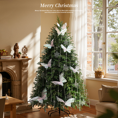 迷饰新款水晶蝴蝶PE自动圣诞树