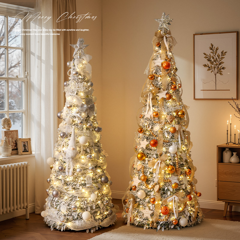 迷饰·可折叠白色植绒圣诞树摆件