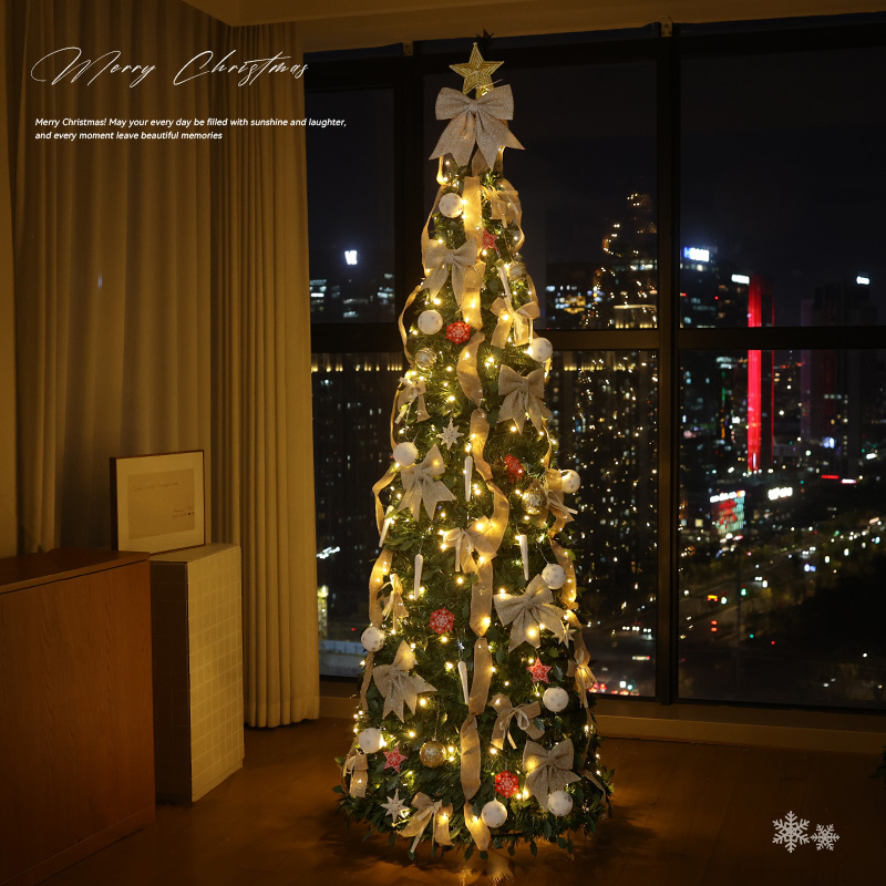 迷饰大型折叠圣诞树落地摆件