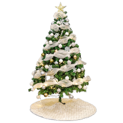 圣诞树装饰白色树裙树下摆件