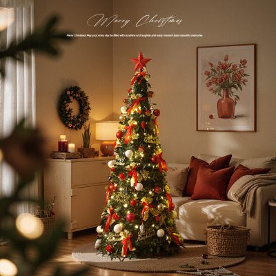 迷饰大型折叠圣诞树落地摆件