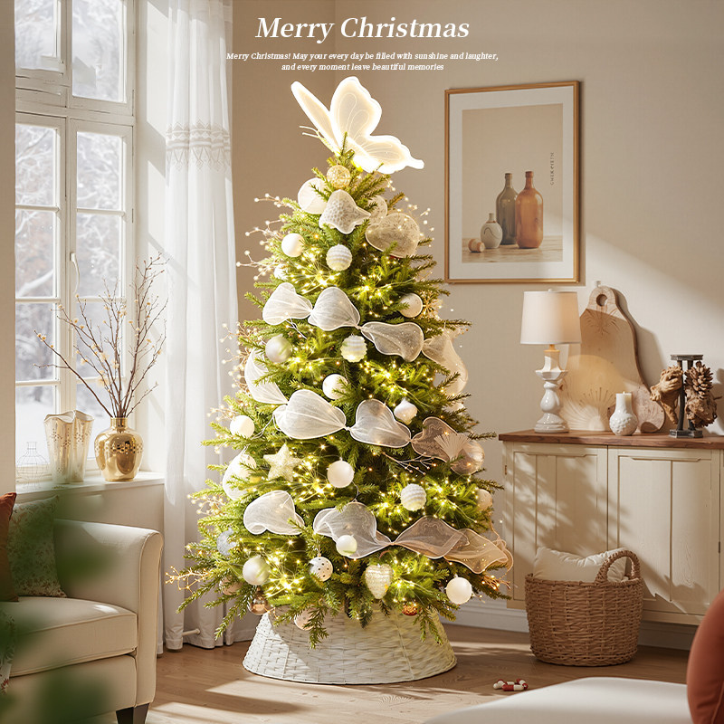 迷饰新款PE高档发光蝴蝶圣诞树