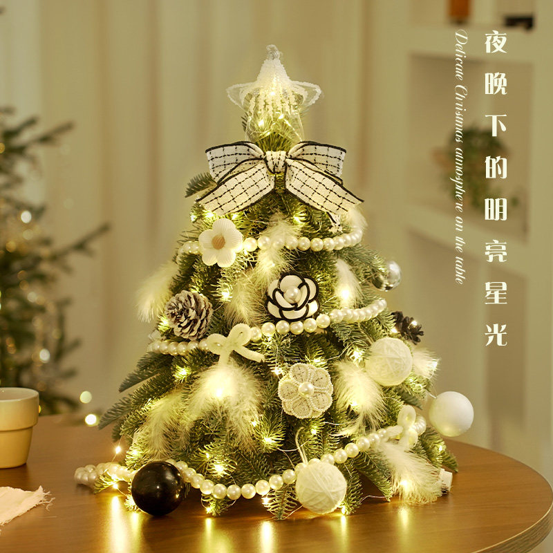 迷饰迷你圣诞树仿真诺贝松树摆件