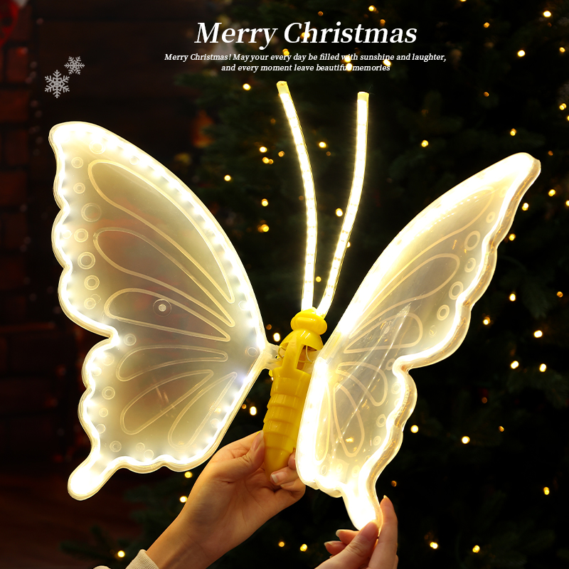 迷饰圣诞节装饰品发光蝴蝶挂饰