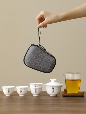 采购产品便携式快速杯，一壶，三杯，简单的功夫茶壶，茶杯，单旅