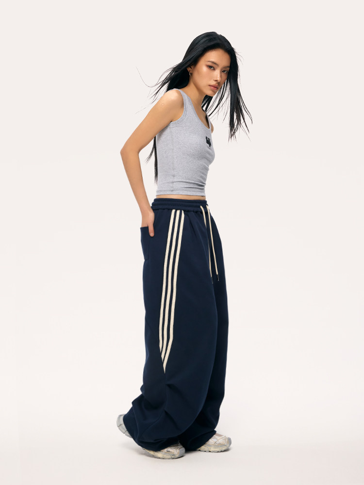 Unleash Your Vibe: HIPHOP NINJA Three-Stripe Loose Sweatpants - Product image 2