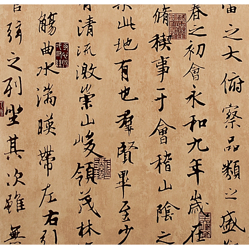 中式风格墙纸古典书法字画中国风客厅书房背景墙餐厅饭店装修壁纸
