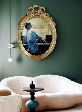 民宿客厅卧室美式复古装饰画框挂墙画玄关背景挂墙壁画工艺装饰品