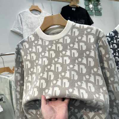 男士毛衣秋冬季加厚高级感针织衫高端品牌内搭上衣服毛线衣打底衫