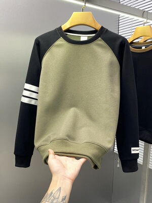 春秋款男土卫衣打底衫2025新款衣服冬天加绒爆款男士秋装上衣外套