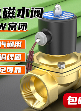 电磁水阀2w常闭220铜阀电磁阀24v开关控制阀456分电磁控制阀220v