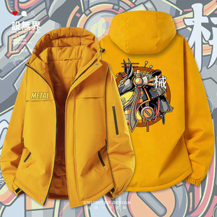 埃及古代法老机械狗头金属加厚棉服男女学生棉衣外套000E设 无界