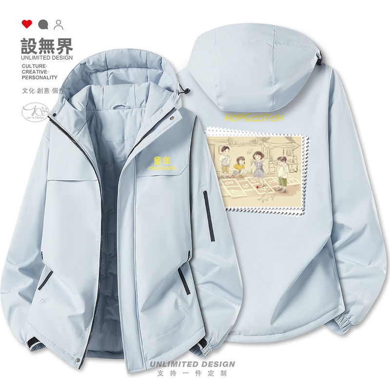 新款8090后童年游戏跳房加厚棉服图片