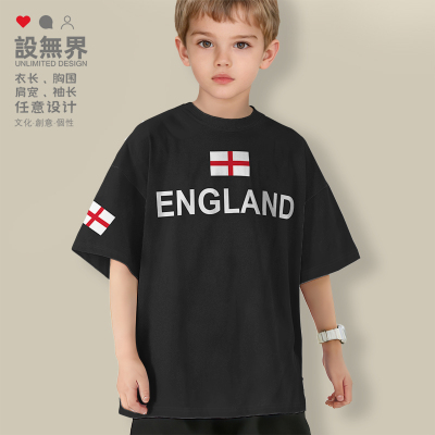 英格兰England欧洲杯短袖落肩T恤