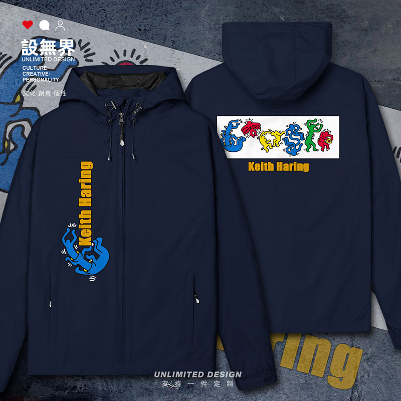 街头KeithHaring基思哈冲锋衣