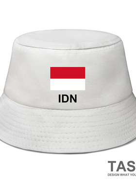 印度尼西亚Indonesia印尼国家帽子遮阳帽渔夫帽男女防晒帽设 无界