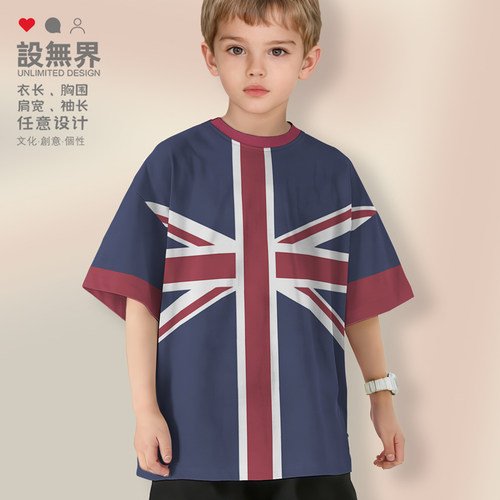 英国UK意大利Italy法国Fr落肩T恤