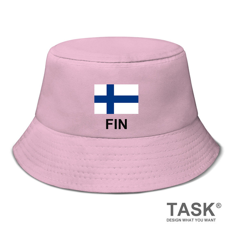 芬兰finland休闲潮渔夫帽男女太阳帽新款帽子学生防晒帽夏设 无界