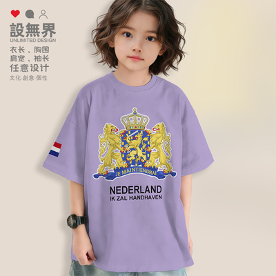 荷兰Netherlands国家标志落肩T恤