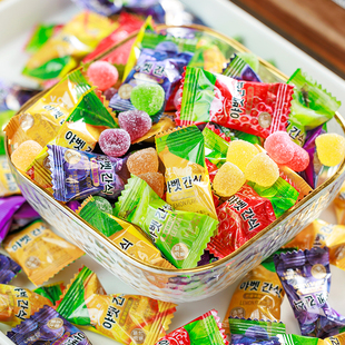 寻脆记维C果汁软糖混合果味橡皮糖酸砂软糖酸Q糖招待糖果喜糖散装