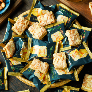 香哭了！寻脆记扁桃仁千层酥饼干巴旦木松塔酥性糕点独立包装散装