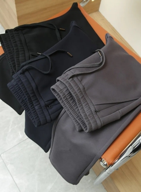 商场单！品质控！高弹舒适双面针织水柔棉卫裤秋冬防风保暖休闲裤