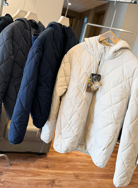 高效保暖！桑蚕丝棉衣！日系复古绗缝棉服情侣秋冬连帽夹克外套潮