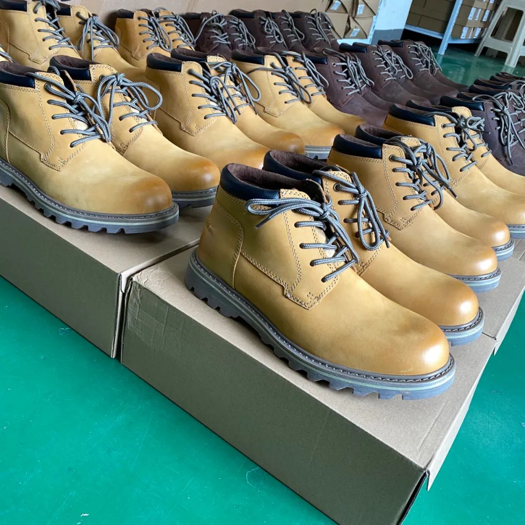 真皮大黄靴美式户外防水男工装