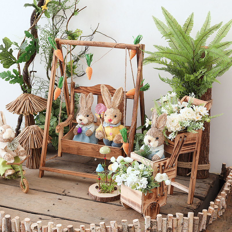 田园秋千阳台造景幼儿园植物角