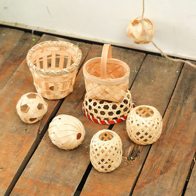 天然迷你小竹球竹编小蹴鞠