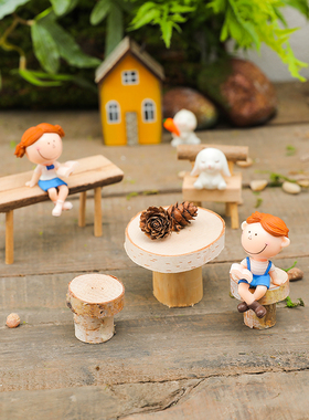 微缩桌子花觅实木田园