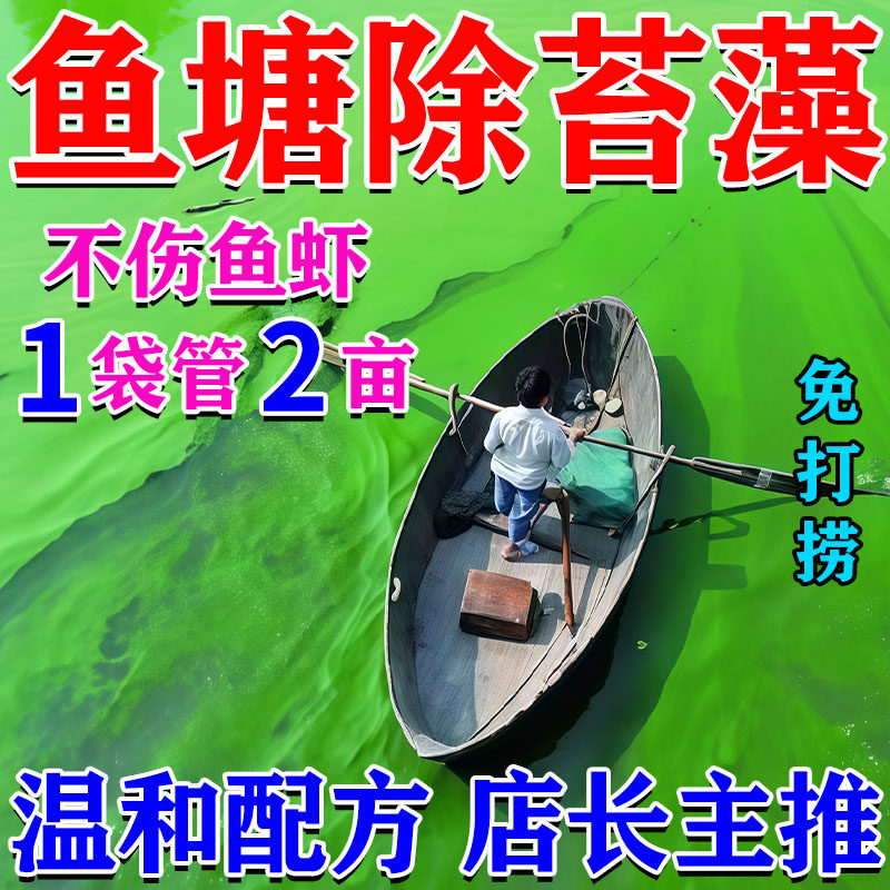 鱼池除藻去苔剂户外青苔清除剂灭绿藻丝藻蓝藻速杀青苔不伤鱼虾蟹