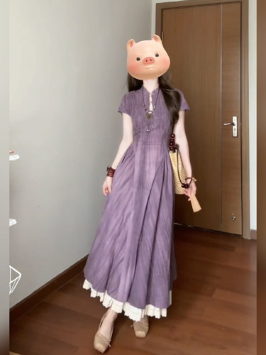 新中式国风旗袍连衣裙女夏