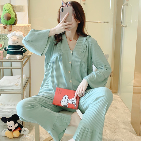 月子服孕妇睡衣春秋夹棉哺乳喂奶怀孕期冬纯棉保暖住出院家居服详情6