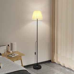北欧简约节能护眼布艺落地灯客厅书房酒店卧室床头装饰台灯立式灯