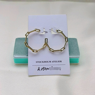 缀星外贸款原单折扣otherstories/os家铜镀真金欧美连结耳环耳饰