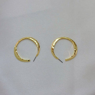 缀星外贸原单折扣otherstories/os家铜镀真金锤纹设计感耳环耳饰