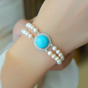 S925纯银手链项链配件空托男女魔盒圆形9101112131415DIY玉石镶嵌