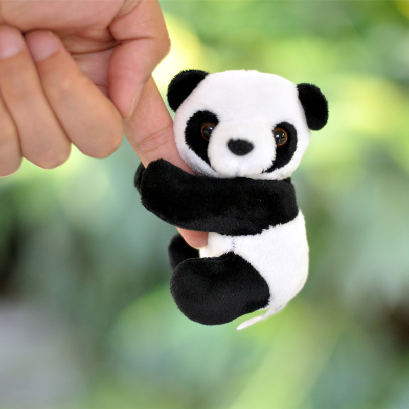 毛绒熊猫夹子装饰富贵竹公仔